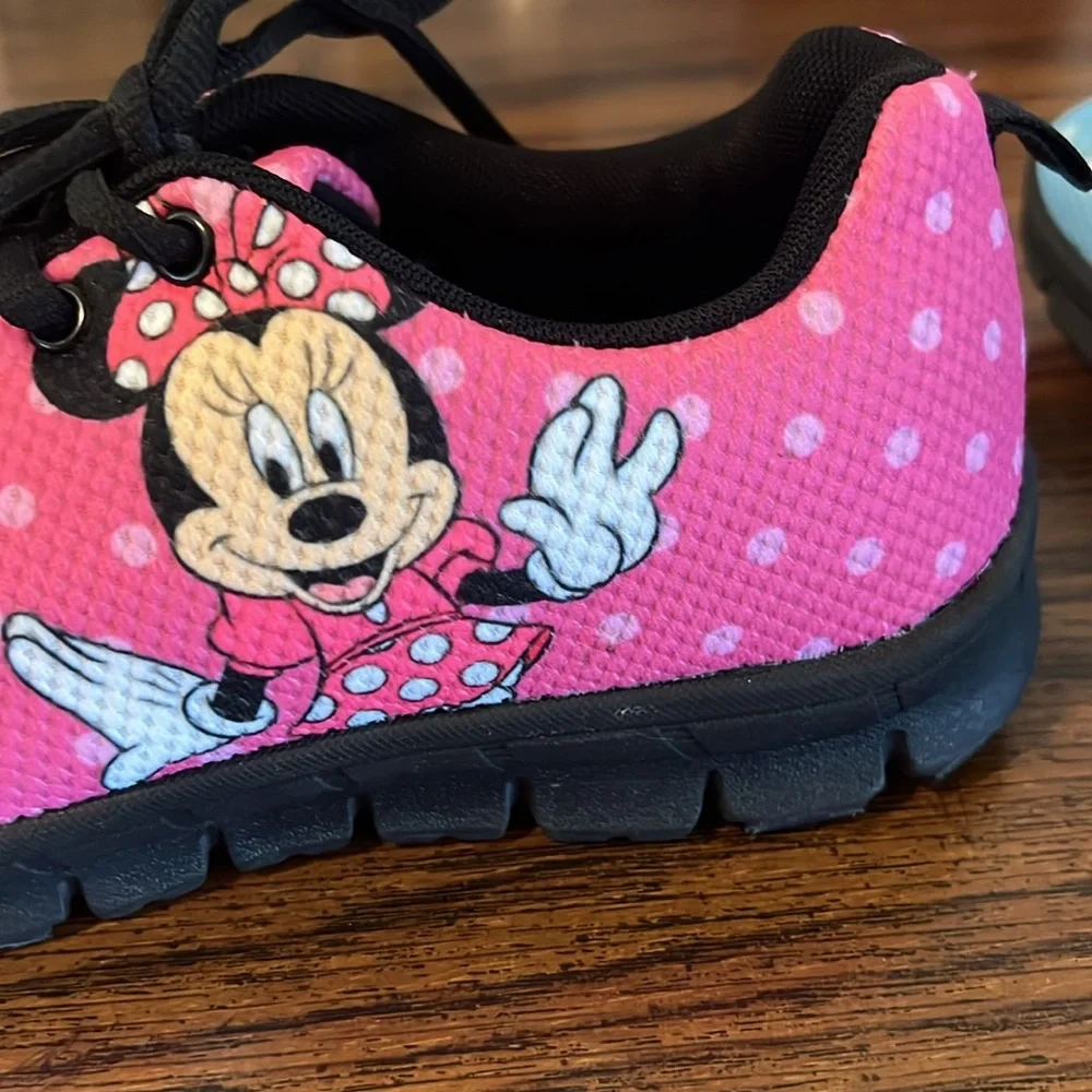 New combo Mickey Minnie Mouse tennis shoes, sneakers, blue pink, women 9, men 7 - Picture 9 of 16